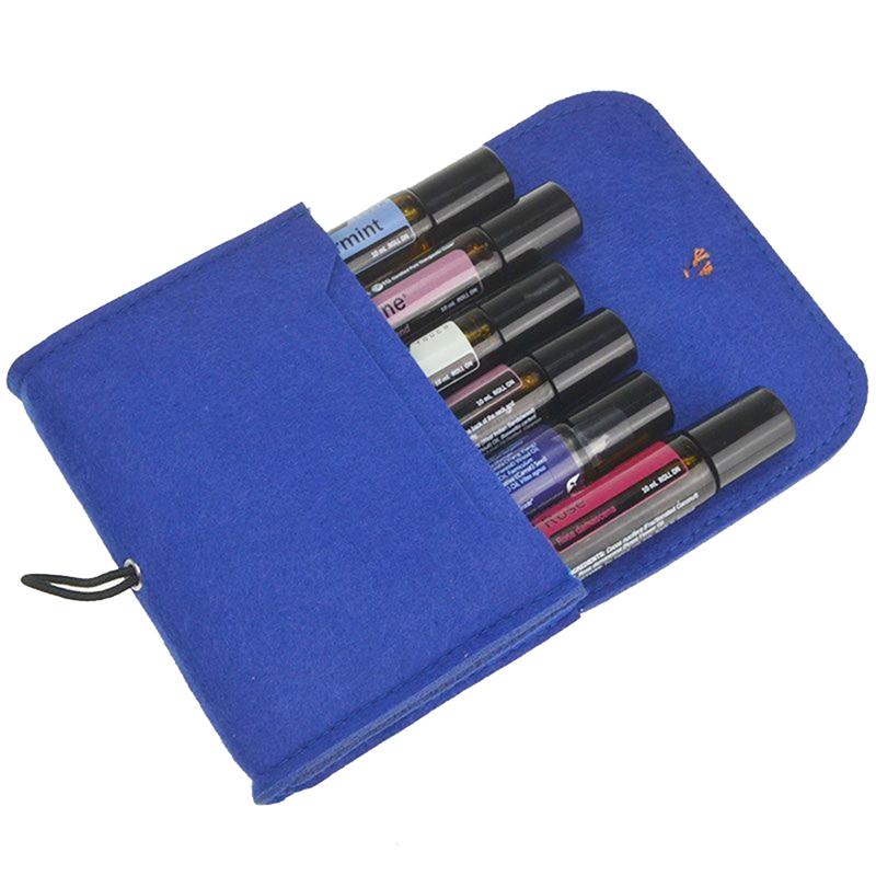 Filcowe etui na olejki eteryczne 6 przegródek 10 ml Torba do przechowywania Uchwyt na butelki Torba do przechowywania olejków eterycznych do aromaterapii Organizer podróżny
