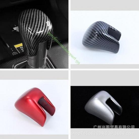 For Honda HR-V -2024 ABS Carbon Fiber Gear Shift Knob Head Cover Trim 1pcs