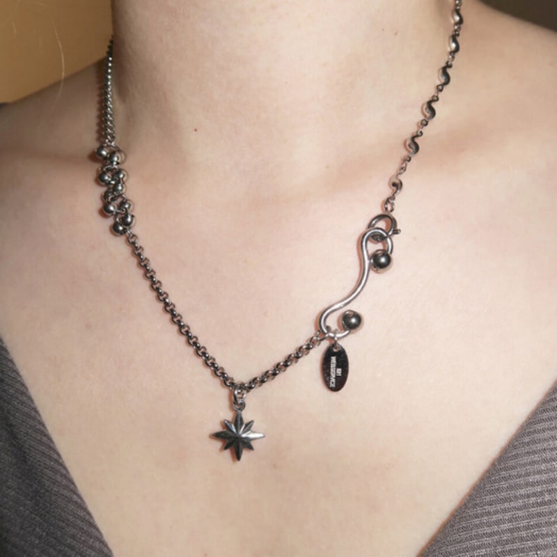 821WEBSERVICE Spark Piece Chain Necklace