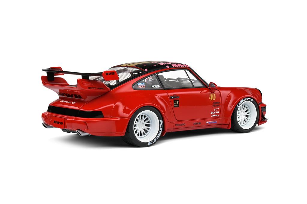 SOLIDO 1/18 Porsche 911 (964) RWB Red Sakura 2021 Rauh-Welt SOLIDO Rauh-Welt Die-Cast Car