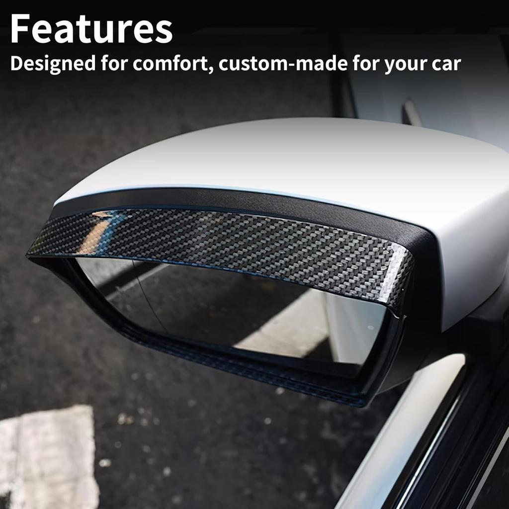 Car Side Mirror Rain Visor Eyebrow for Ford Escape Kuga 2013-2019 Rainproof Waterproof Auto Rearview Mirror Cover Accessories ABS Carbon Fiber 2Pcs