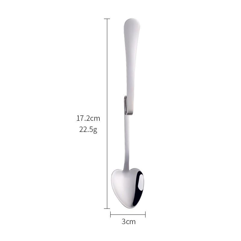 2026 Cup Coffee Spoon Heart Shape Stainless Steel Scoop Silver Sugar Dessert Spoons Gold Stirring Tea-spoon Snack Juice Tools