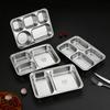 Kitchen Stainless Steel Divided Dinner Storage Tray Compartment Plates for Food Serving Organization Lunch Container