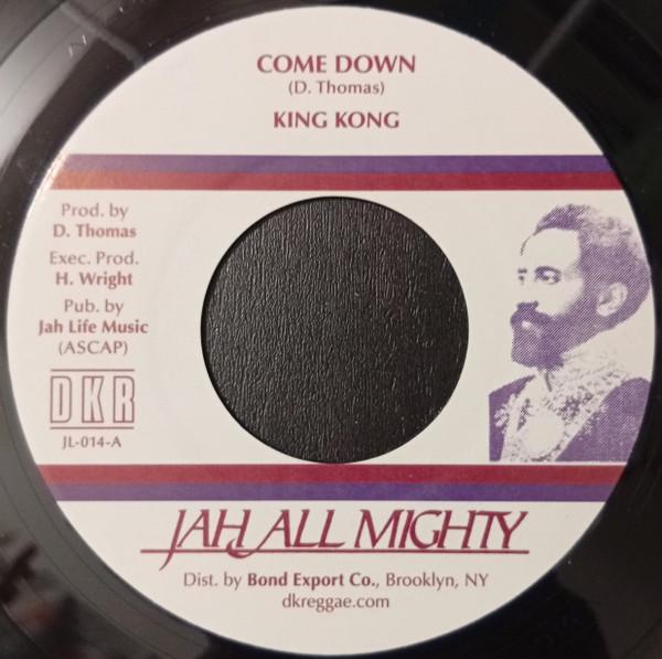 

7-дюймовая пластинка KING KONG Come Down JL014 Jah All Mighty 2024 US Reggae Ska Dub Б/у