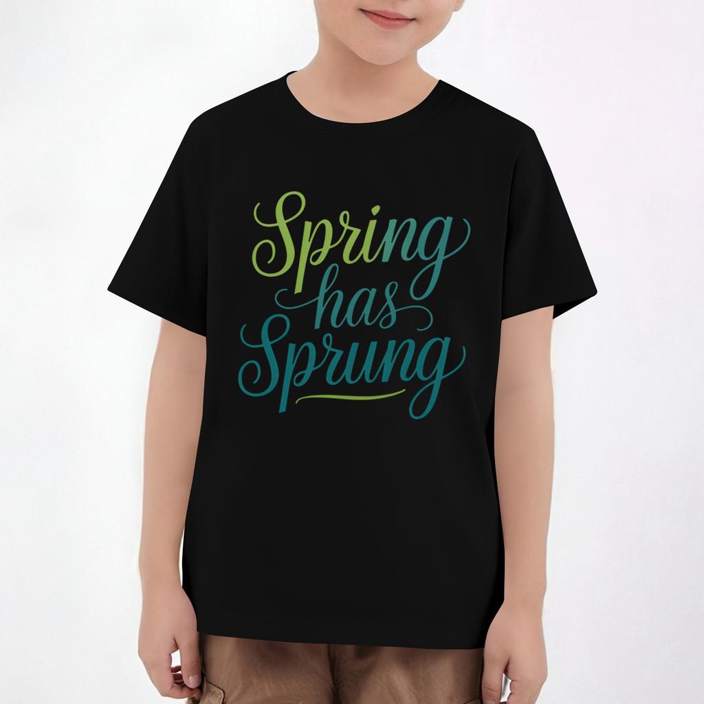 Easter Children's Neck Short Sleeve Print Top