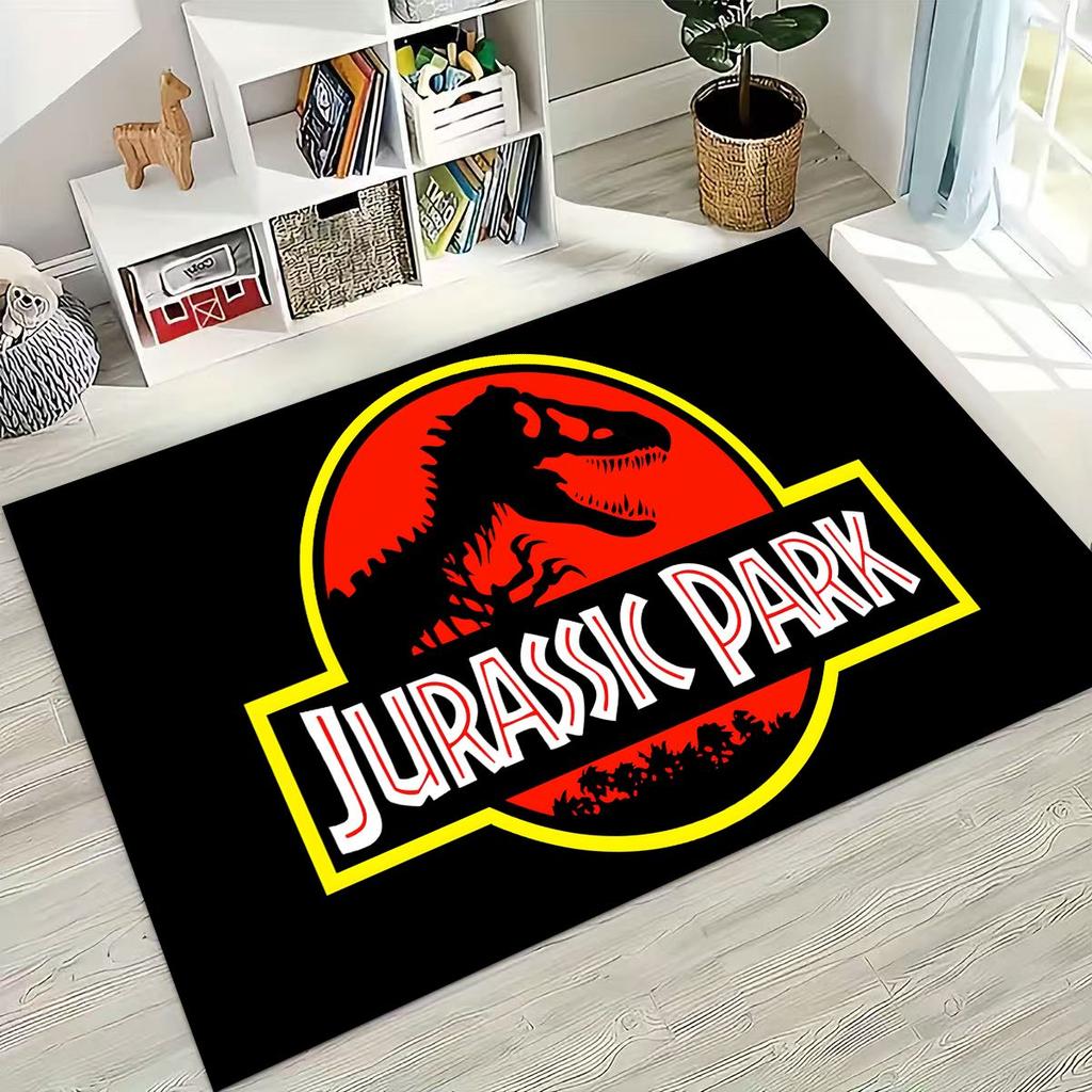 Classic Jurassic Park Dinosaur Movie Tyrannosaurus Rex Rug for Bedroom Living Room Sofa Home Doormat Decor,Non-slip Floor Mat