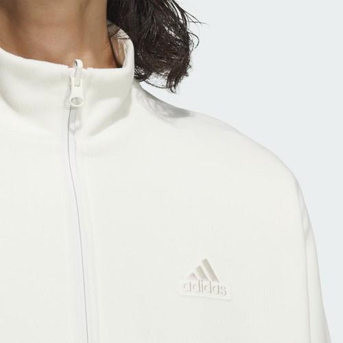 adidas Stand Collar Windproof Casual Warm Jacket Unisex Apricot White