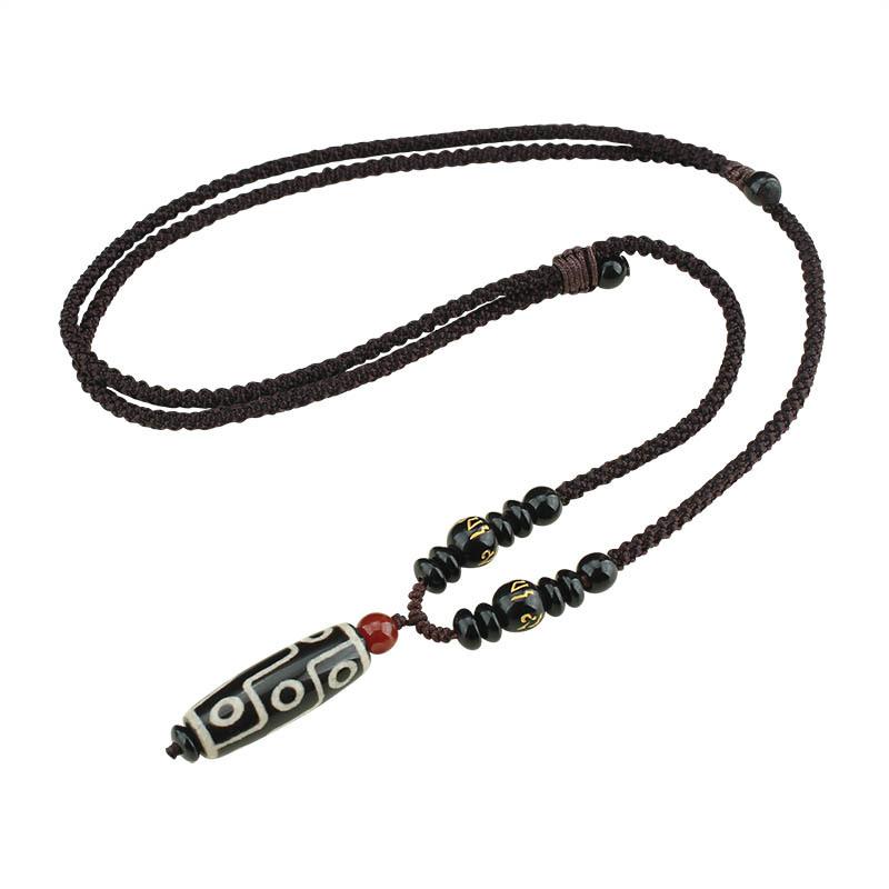 Creative Tibetan Nine Eye Tianzhu Necklace Agate Pendant Bracelet Bracelet Vintage Couple Accessories