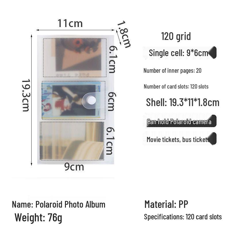 3-Inch Polaroid & Ticket Storage Album for Stargazing Keepsakes