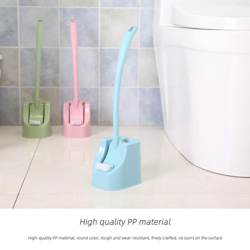Brosse WC à long manche, rechargeable, accessoires de nettoyage de salle de bain, brosse WC double face, fournitures de nettoyage, brosse WC