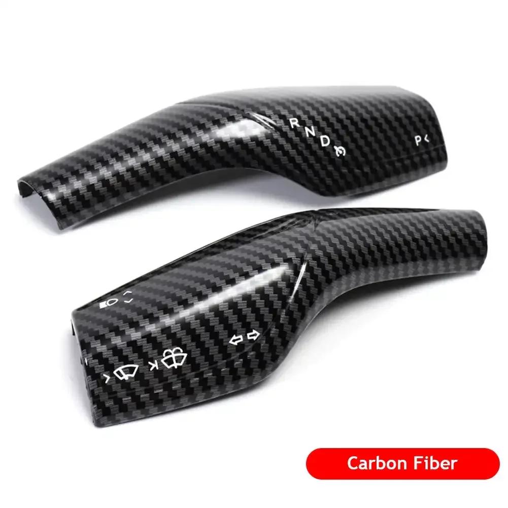 1Pair Car Gear Shift Cover Steering Lever Handle Protection Shifter Shell Shift Knob Cover Accessories For Tesla Model 3 Y
