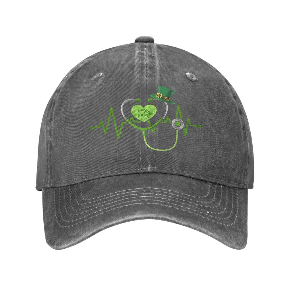 St Patricks Day Washed Baseball Cap y2k Retro Sun Hip Hop Hats Summer Unisex-Teens Kpop Rock Snapback Cap