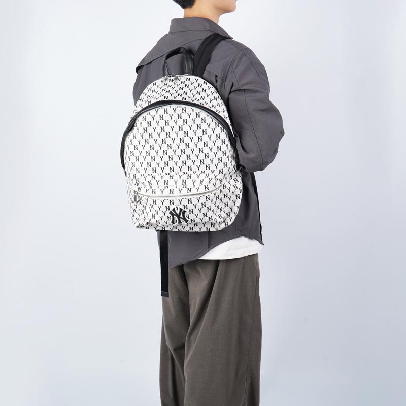New MLB New York Yankees Polyester Combo Bag Backpack Regular Unisex Black White 3ABKM102N-50CRD