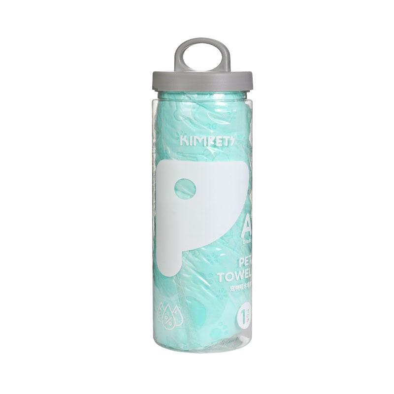 

Absorbent Dog Towel Pet Bath Towels Synthetic Deerskin Strong Absorbing Water Clean Towel Soft Bath Towel with Storage Bucket ( 65 x 44 cm ) зелёный