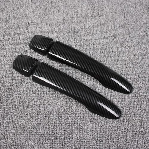 RUIQ Nissan KICKS P15 Exterior Exterior Door Handle Cover Knob Full Cover Type Nissan KICKS Exclusive Design (Smart Key Input Button Hole, Carbon Fibe