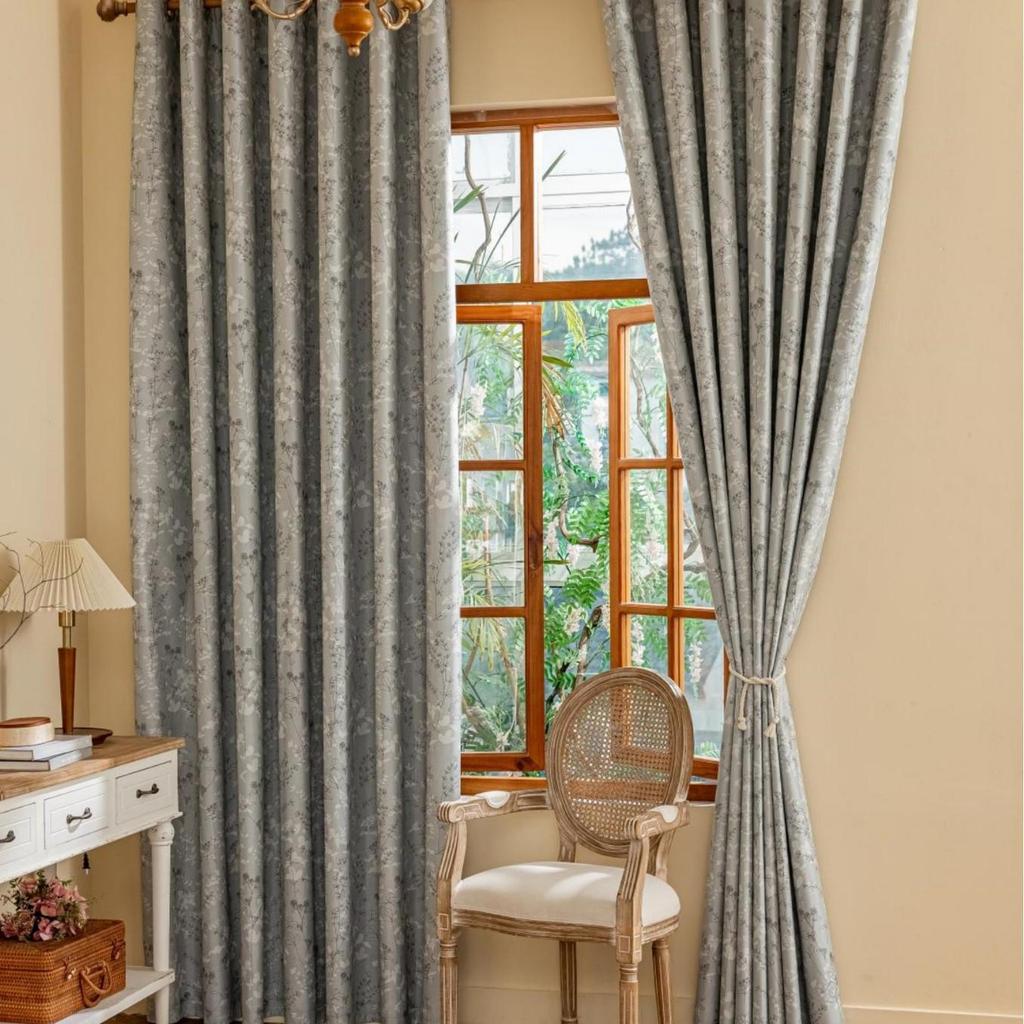 Nordic Blackout Curtains - Modern Bedroom/Living Room Full Blackout with Printed Design
