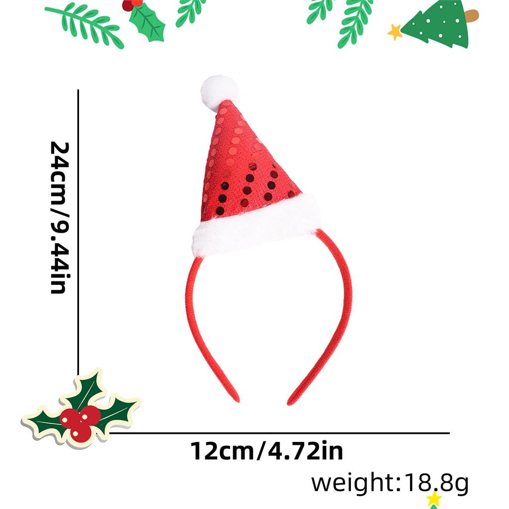 Deer Antlers Headband Long-Lasting Snowman Headband Christmas Tree Headband Glittering For Adult Christmas Parties