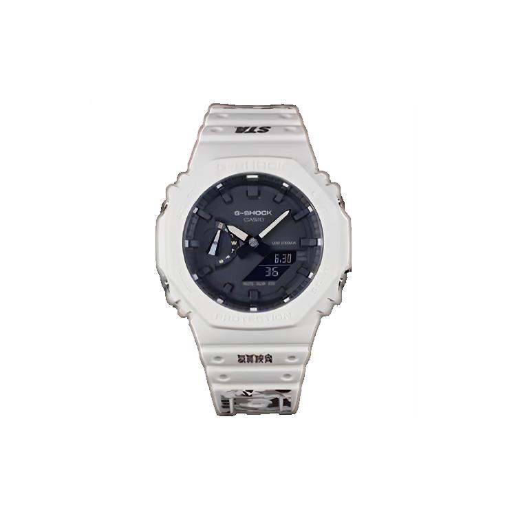 CASIO Unisex Liquid Crystal/Analog Dual Display Series Black Watch GA-2100-5APRX GA-2100-5APRX Black