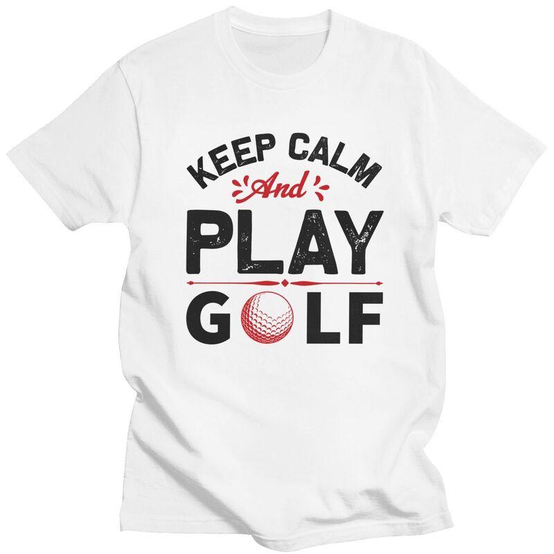 

Custom Keep Calm And Play Golf T Shirts Men 100% Cotton Tees Tshirt Short Sleeve Fashion T-shirt Clothes - Men s Summer Cotto... S разноцветный