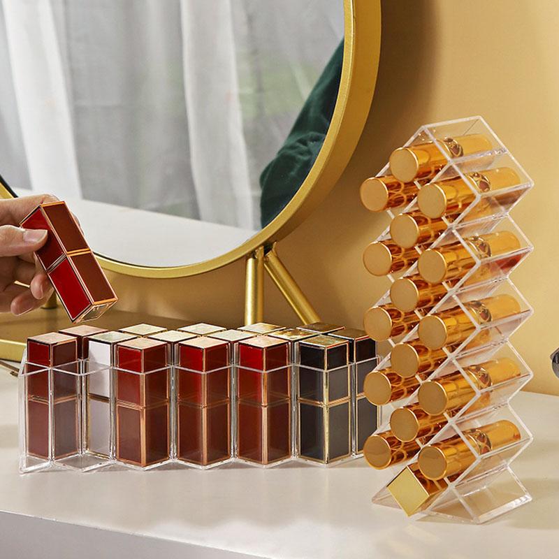 Vertical Lipstick Storage Rack, Lipstick Storage Box, Cosmetics Storage Box Display Stand for Lipstick Glaze Lipstick Rack