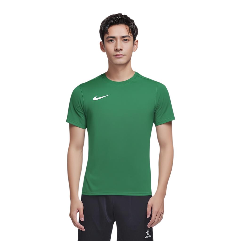 Nike T Shirts Men's Pine Green Crew Neck Moderate Straight Fit HF0524-302