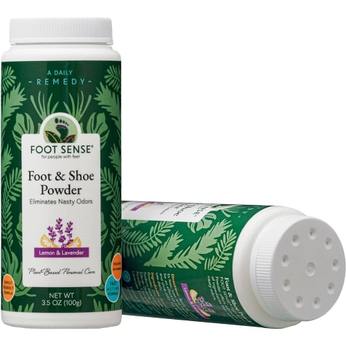 Authentic Foot Sense Shoe Deodorizer Powder, 100ml, Eliminates Odors At the Source! Made with 100% Natural Ingredients.