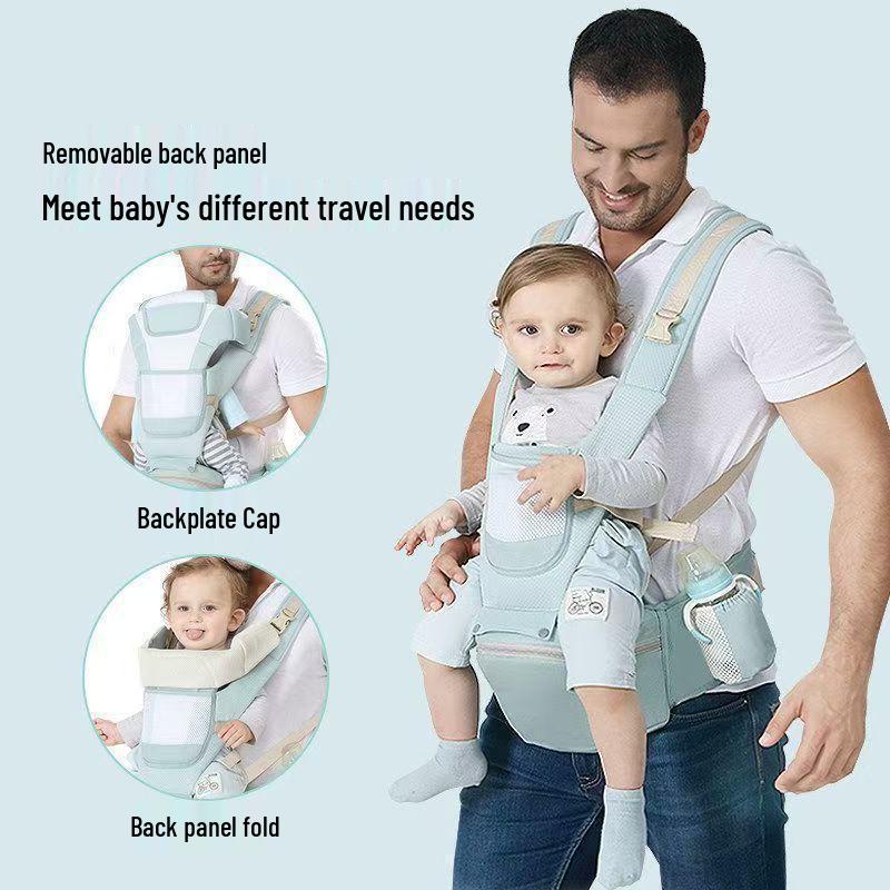Lightweight Baby Carrier Waist Stool - Multifunctional, All-Season, Front & Back Use for On-the-Go.