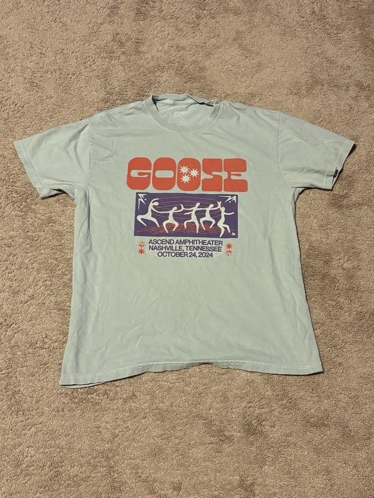 Редкая Коллекция Группы Goose Свето-голубая Рубашка Унисекс Концертная S-5XL B298 Унисекс Футболка S