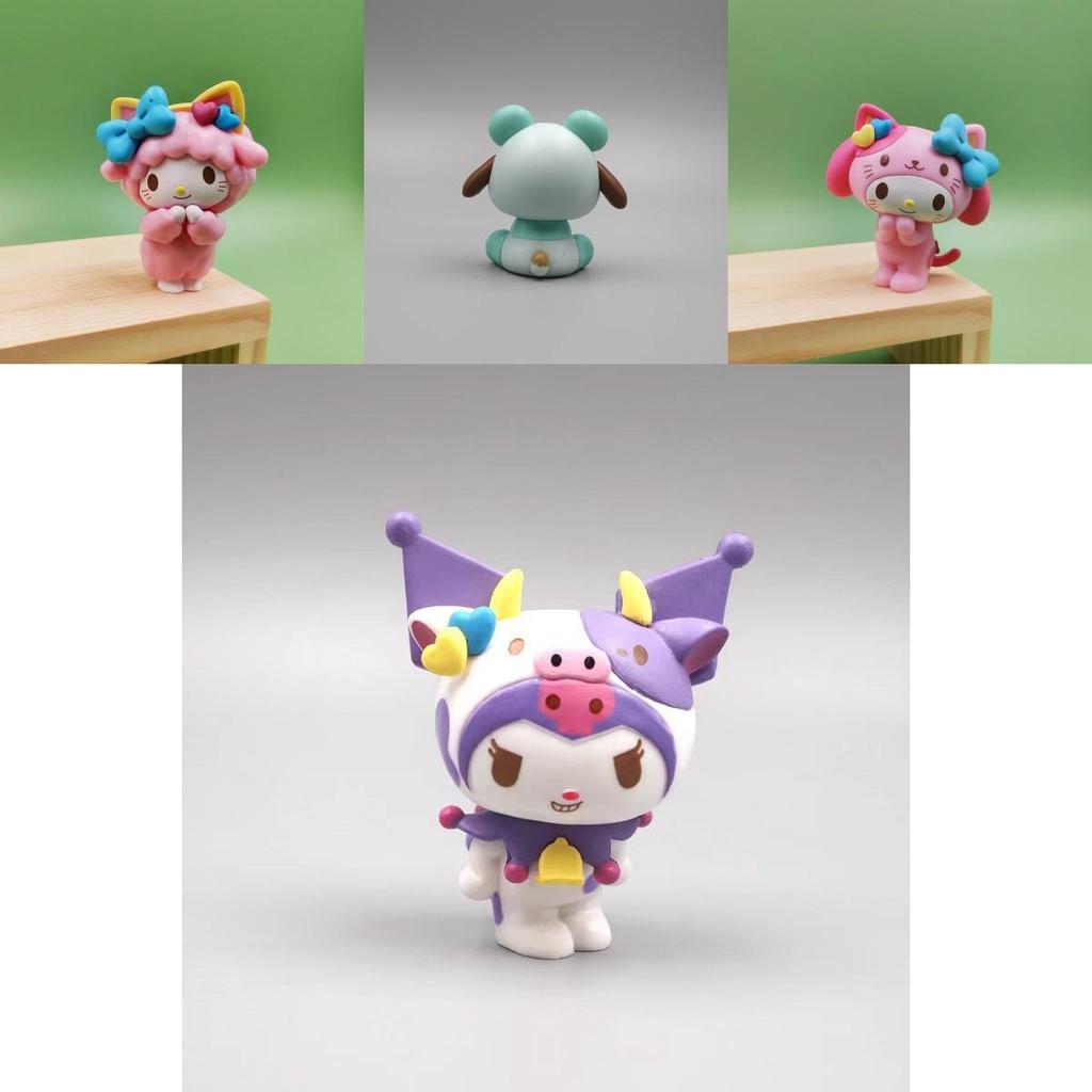 Cute Kuromi My Melody Figure Toy Playset Cake Topper For Diy Accessories