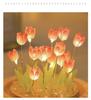 Artificial Tulip Flower Night Light Ornaments Handmade DIY Bedsides LED Night Lamp Bedroom Desk Decor Birthday Gifts Table Lamp