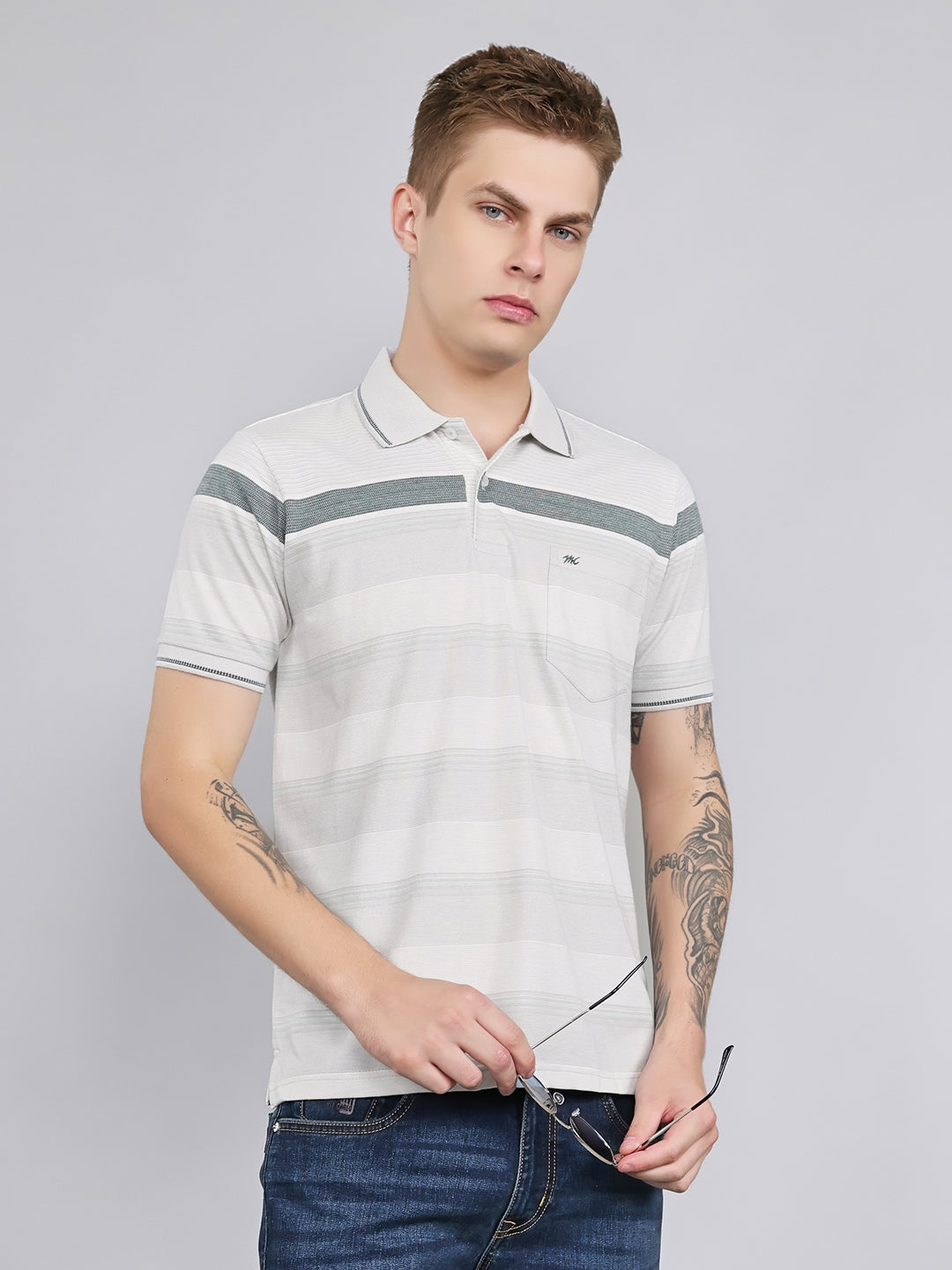 Monte Carlo Men Regular Fit Grey Tshirt M серый