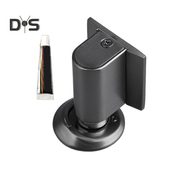 

Магнитный дверной стопор, настенный протектор, прочный цинковый сплав, регулируемый клей, не требующий сверления, противоударный напольный дверной фиксатор, дверной стопор серый