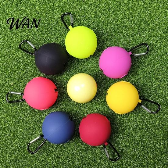 Lightweight Golf Ball Holder Silicone Cover with Carabiner, Portable Standard Holder, Case Carrier Protective Sleeve, Accessories, Gift for