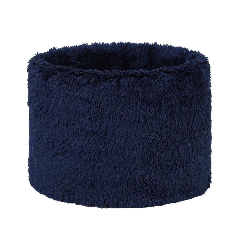 

Plush Ski Tube Scarf Keep Warm Cold-proof Collar Fashionable Half Face Mask For Outdoor Camping темно-синього кольору