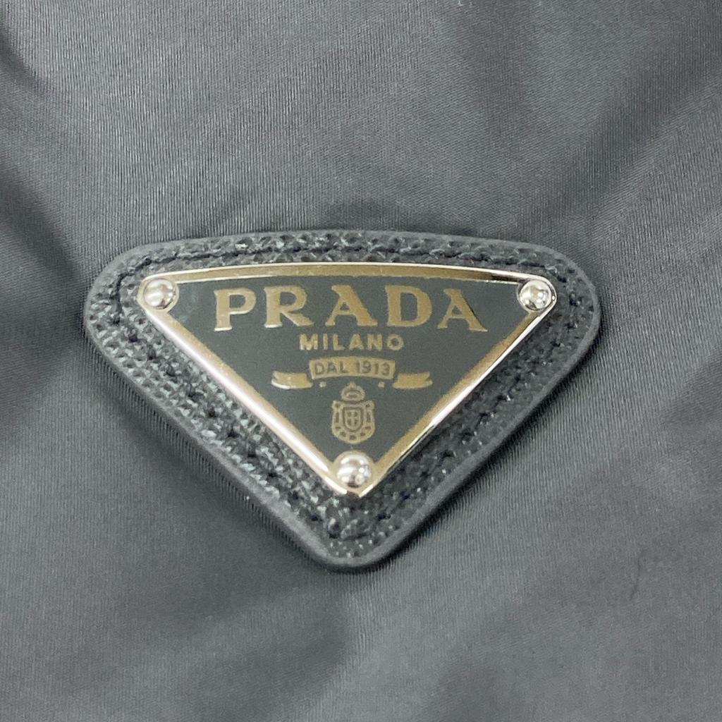 PRADA Domestic regular 29E117 fur-lined triangle logo down jacket coat 40 grayUsed