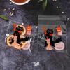 100pcs Halloween Candy Bag Self-adhesive Plastic Treat Bags for Cookie Snack Gift Clear Bags Set for Halloween Party