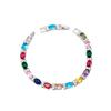Multi-Colored, Summer Accessories Simple Crystal Colored Zircon Bracelet Does Not Fade Women'S Jewelry Colored Treasure Bracelet