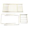 Shower Tub Tray Stainless Steel Expandable Over The Bathtub Rack with Phone Stand for Soap Shampoo Bath Balls Gold
