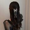 Metal Butterfly Hair Clip Pin Tassel Pendant Pair Accessories Women Simple Hair Claw Clip Butterfly Pearl Tassel Hair Clip