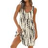 Women's Casual Daily Dating Outing Fashion Print Basic Sleeveless Loose Dress Bohemian Beach Dress Sleeveless Dress