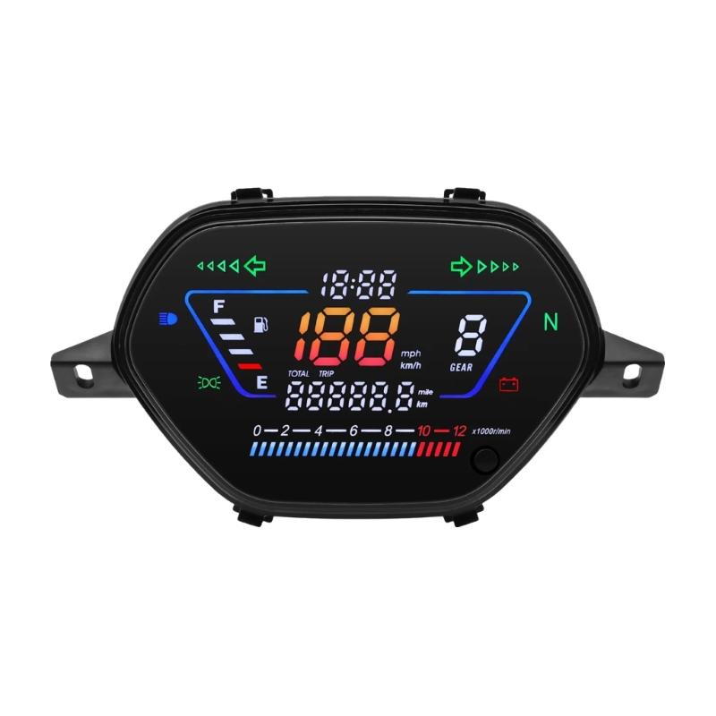Waterproof Motorcycle Instrument Panel with RPM & Clock High Visibility Motorcycle Dashboard Simple Installs for WAE100 1