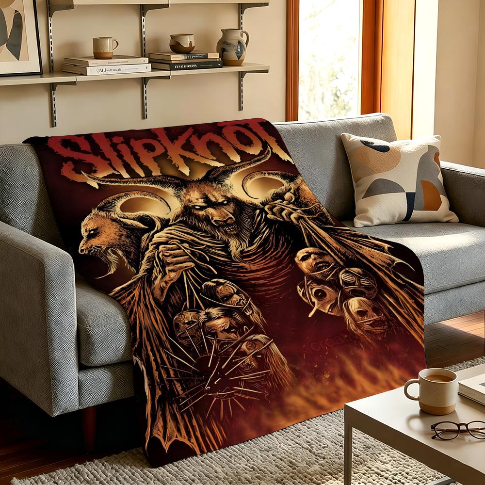 Band S-Slipknot Throw High-Density Short Plush Blanket Soft Skin-Friendly for Sofa Nap Air-Conditioned Room