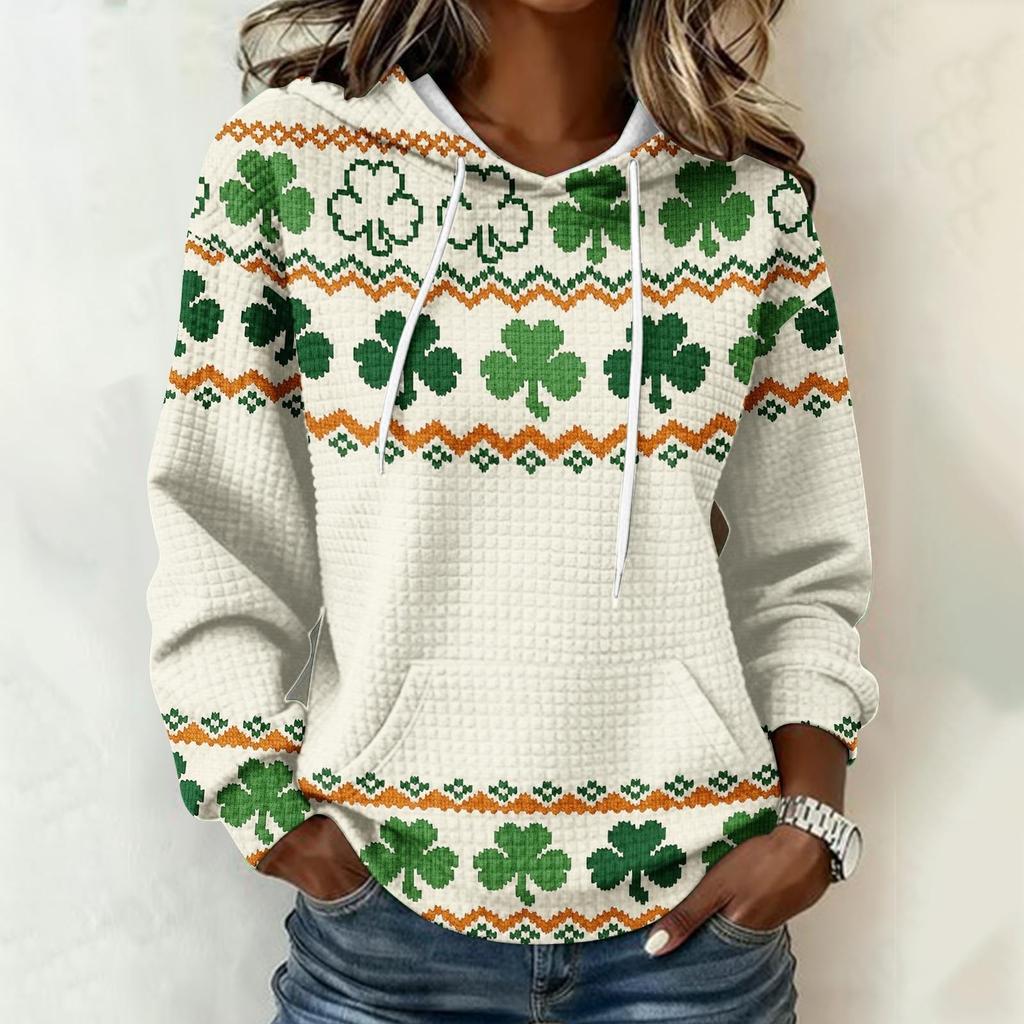Women's printed loose-fitting long-sleeved blouse