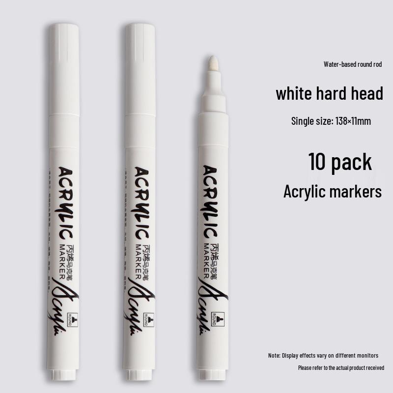 Black Acrylic Marker & Watercolor Brush Pen for Elementary Art - Washable & Layerable Colors for Kindergarten Drawing