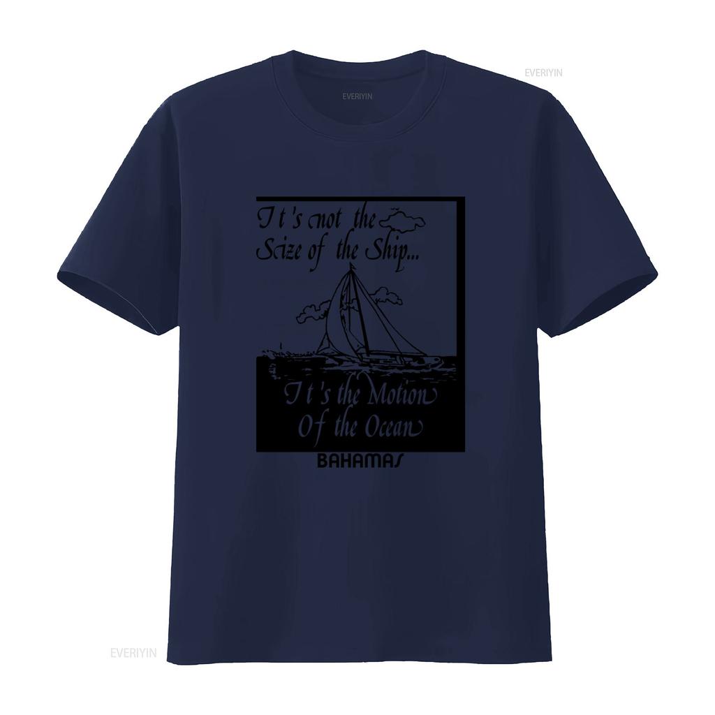 Vintage Its Not The Size Of Ship T Shirt Motion Ocean Large Print vintage Washed Comfortable fashion Soft Unisex Stylish