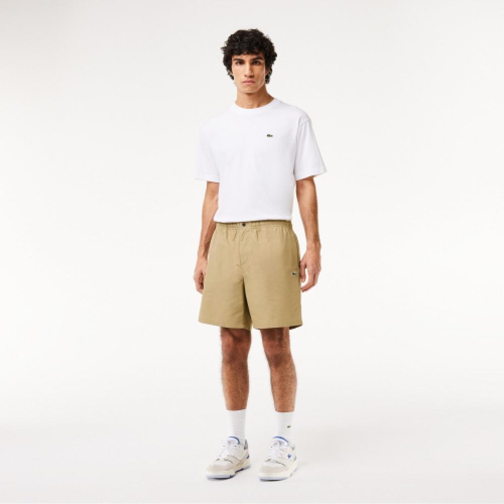 

LACOSTE Мужские шорты из поплина [Бежевый]