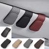 Car Sun Visor Eyeglass Hanger Clip Universal Leather Glasses Ticket Card Holder Sunglasses Storage Clip Multi-Function Accessory