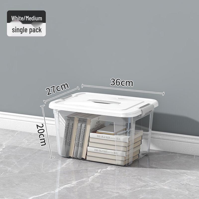 Large Transparent Storage Bin for Toys, Clothes, and Snacks