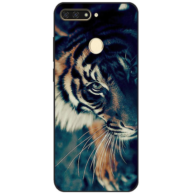 cases for huawei Y6 2018 case 5.7 inch Atu-L21 cover for huawei Y6 Prime 2018 back cover protective soft touch tpu flower rose