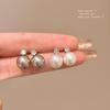 S925 Silver Pearl & Zircon Earrings: Elegant, Versatile, High-Grade Design for Women